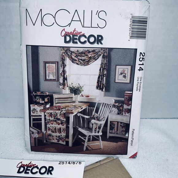 McCall's Pattern 2514 Home Decor Creative Office Organizers Covers Window Shade - Picture 2 of 6